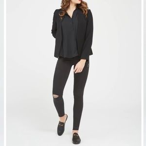 SPANX Distressed Denim legging in vintage black